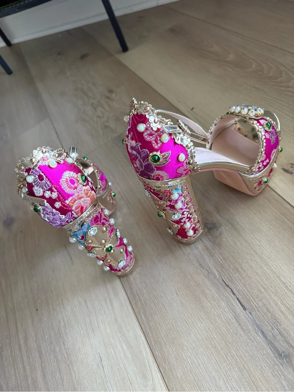 Azalea Wang Cici Embellished Platform Heels | NEW in box